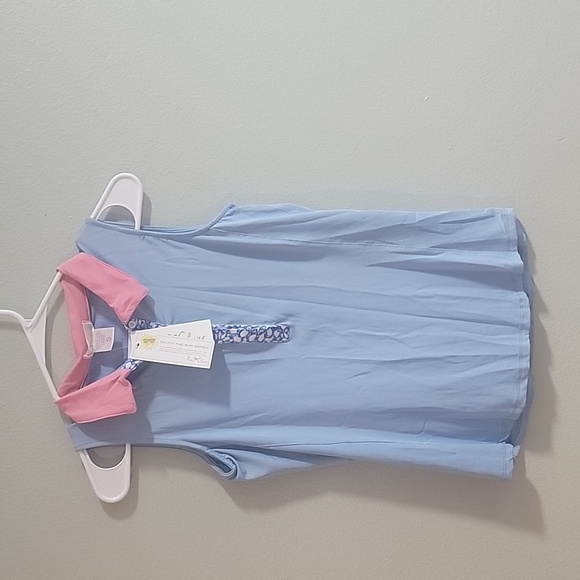 Tops - Pin Clover blue sleeveless collared golf shirt